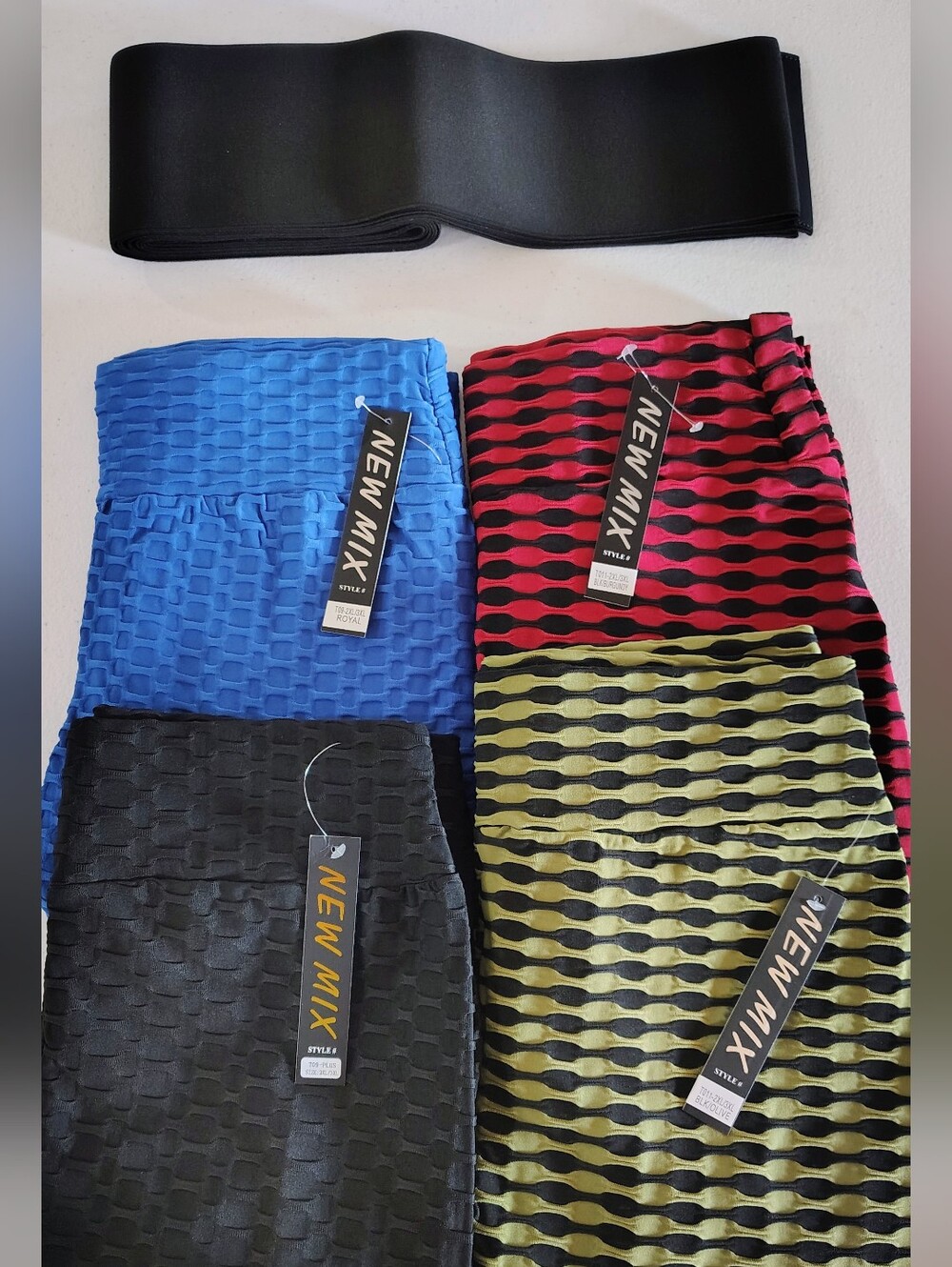 5 Pc Activewear Bundle 2X/3X 4 Leggings + Adjustable Waist Wrap NWT